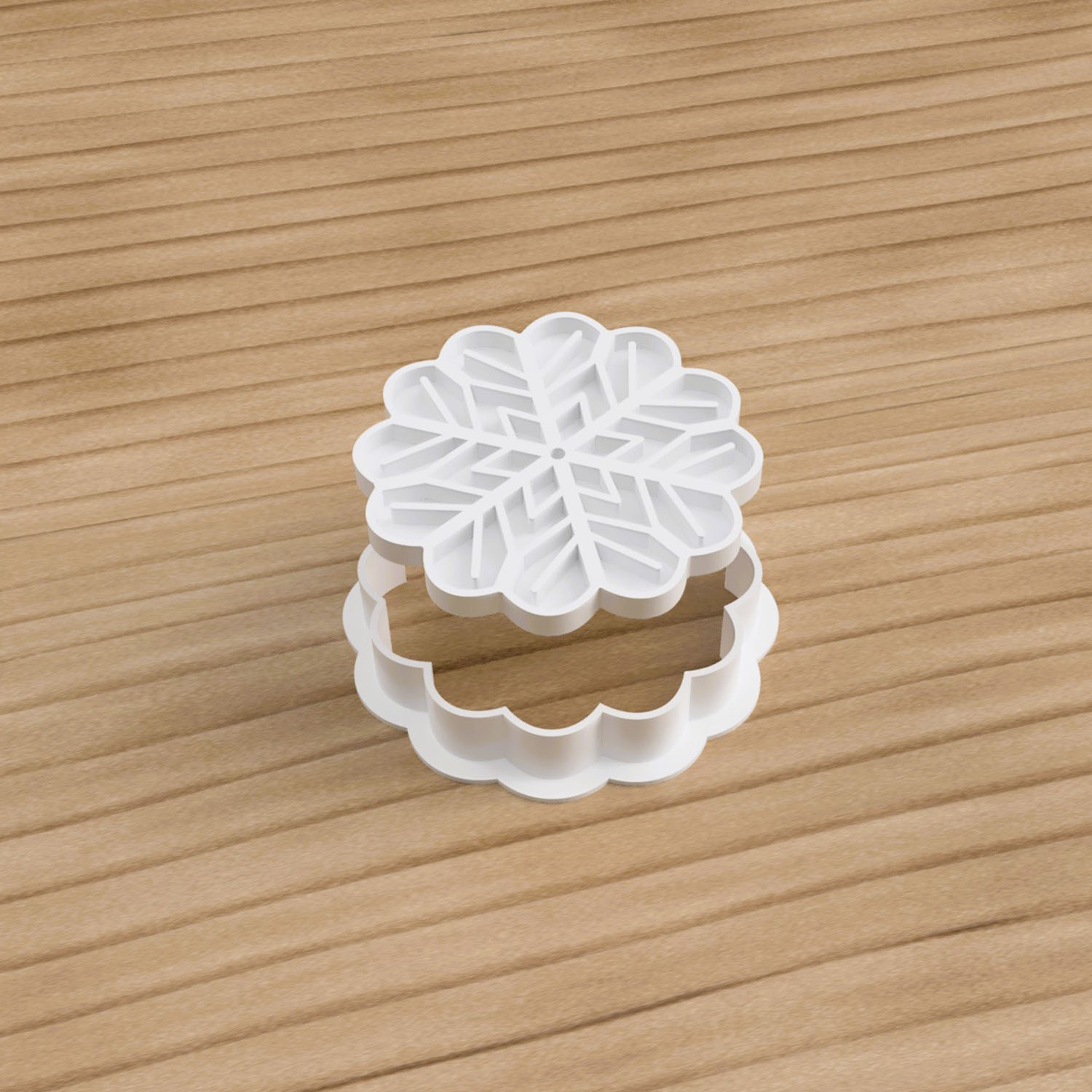 Copo de nieve 5 cm – Cortante y sello 3D (2)