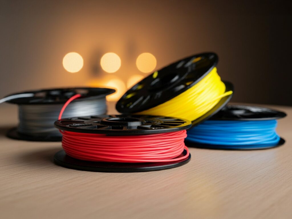 Main image for blog post of PLA several plastic spools 2