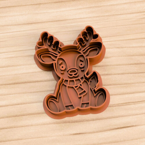 Reno de Navidad 7 cm – Cortante y Sello 3D (1)