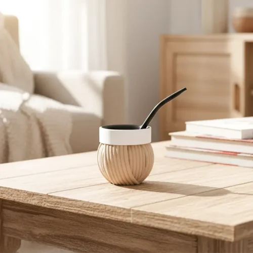 Mate 3D Soraire Design Ovillo de lana Tejido Textura