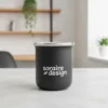 Mate Termico Personalizado Grabado Soraire Design Logo Negro