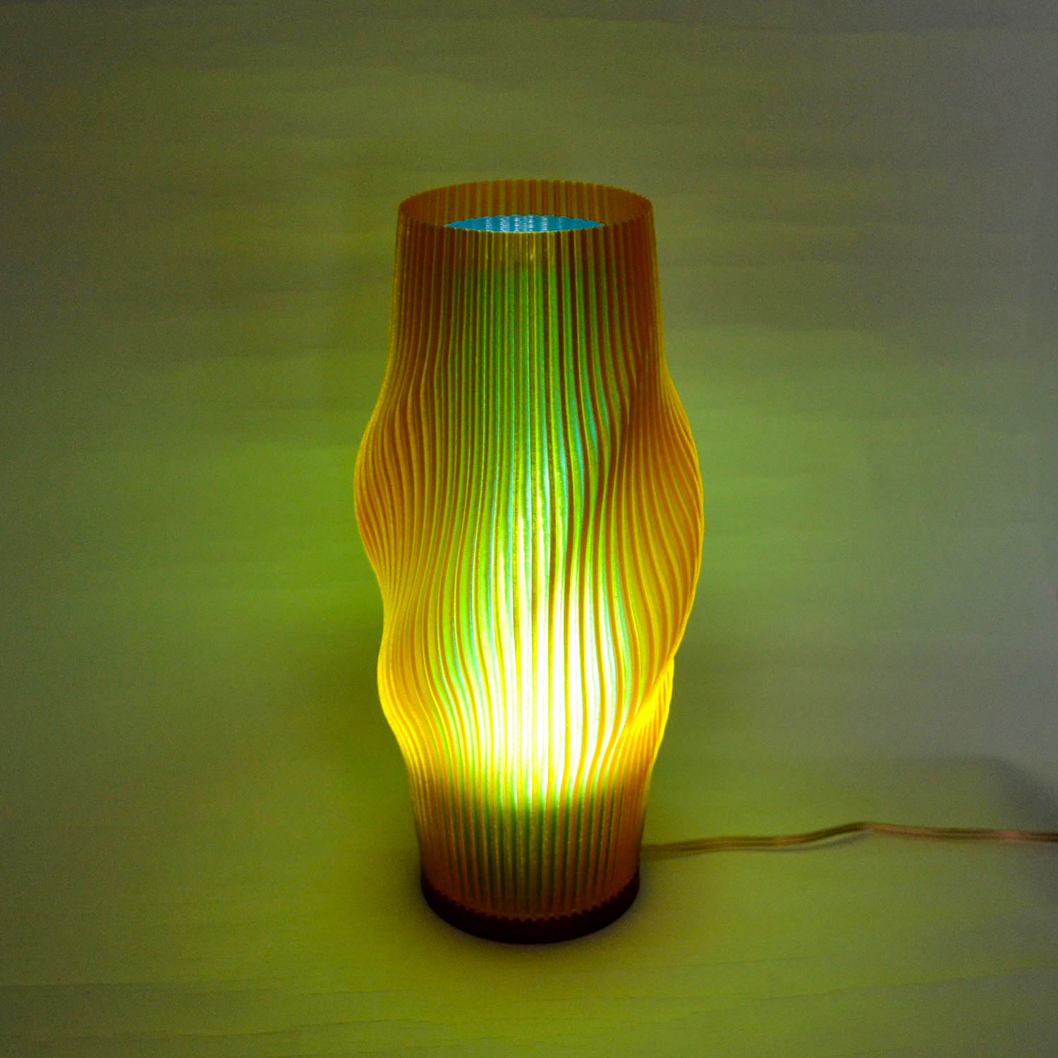Lampara Nordica 3D Macanudo Ambar Aurora Boreal Turquesa 3D Printed Nordic Lamp