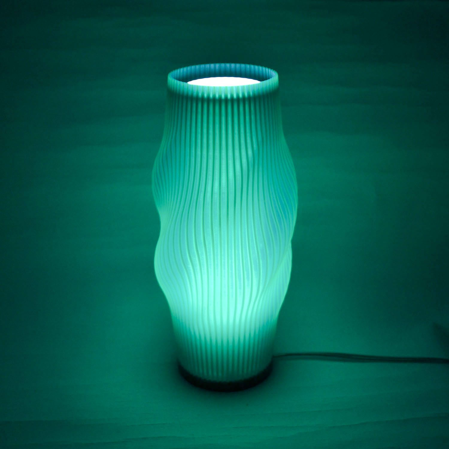 Lampara Nordica 3D Macanudo Esmeralda Aurora Boreal Blanco 3D Printed Nordic Lamp