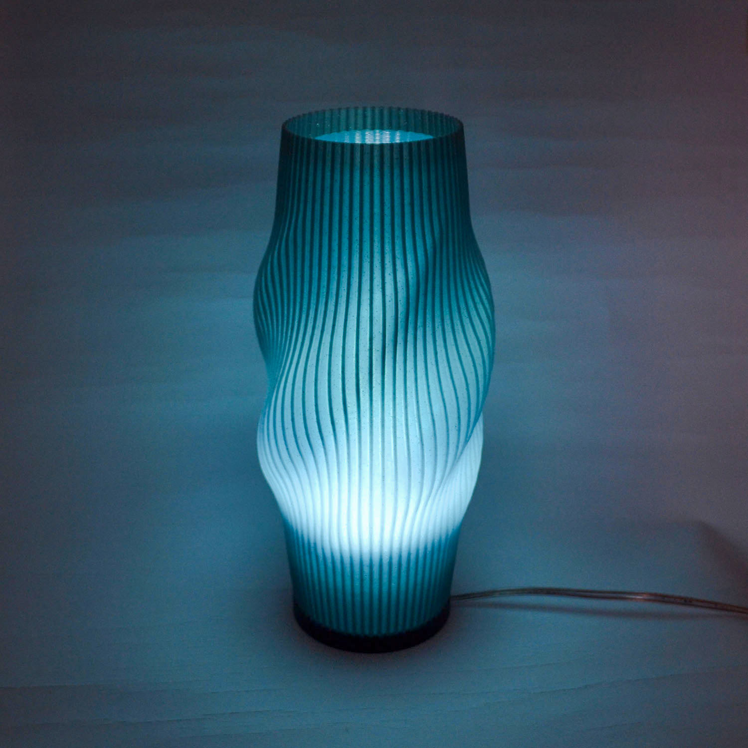 Lampara Nordica 3D Macanudo Grafito Aurora Boreal Turquesa 3D Printed Nordic Lamp