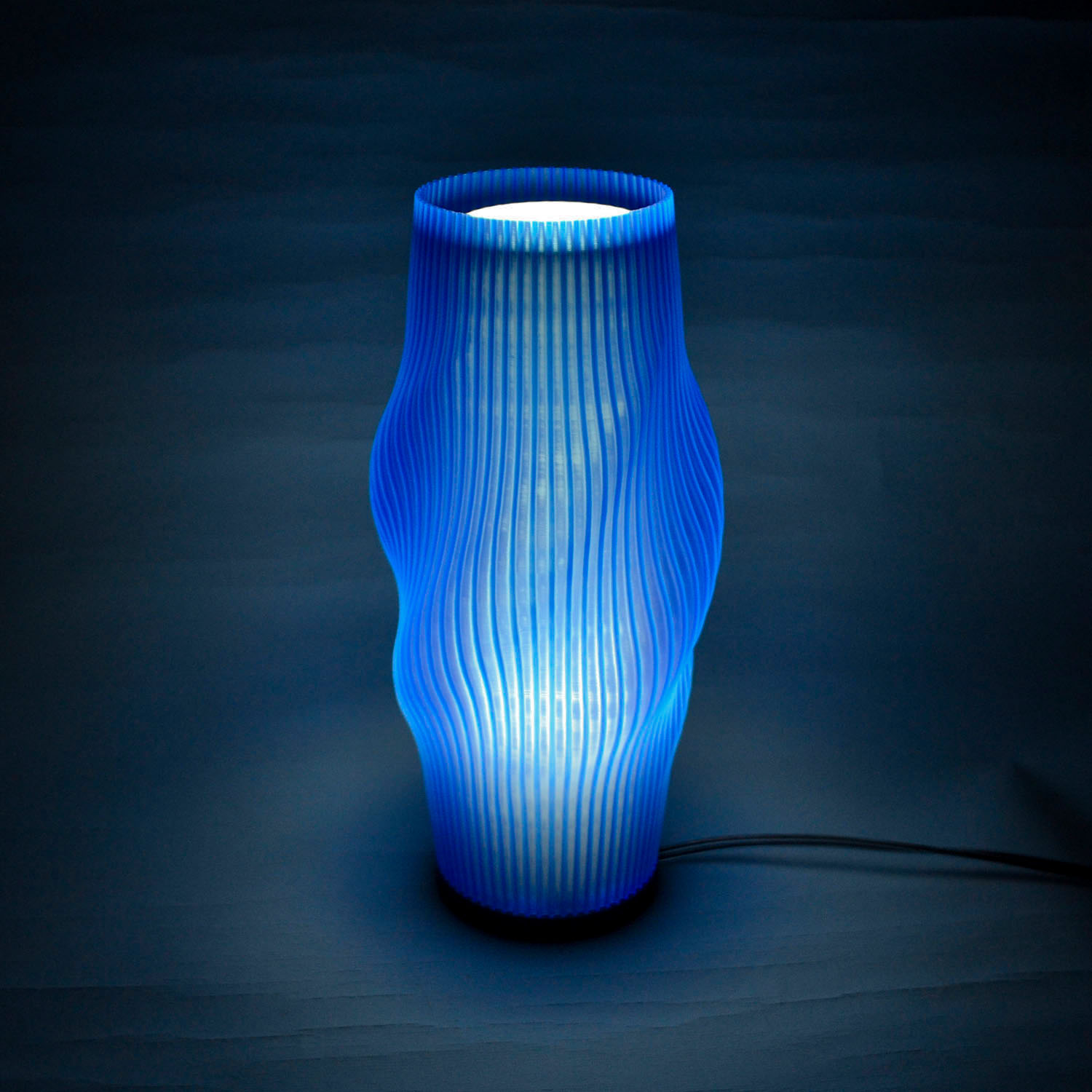 Lampara Nordica 3D Macanudo Indigo Aurora Boreal Blanco 3D Printed Nordic Lamp