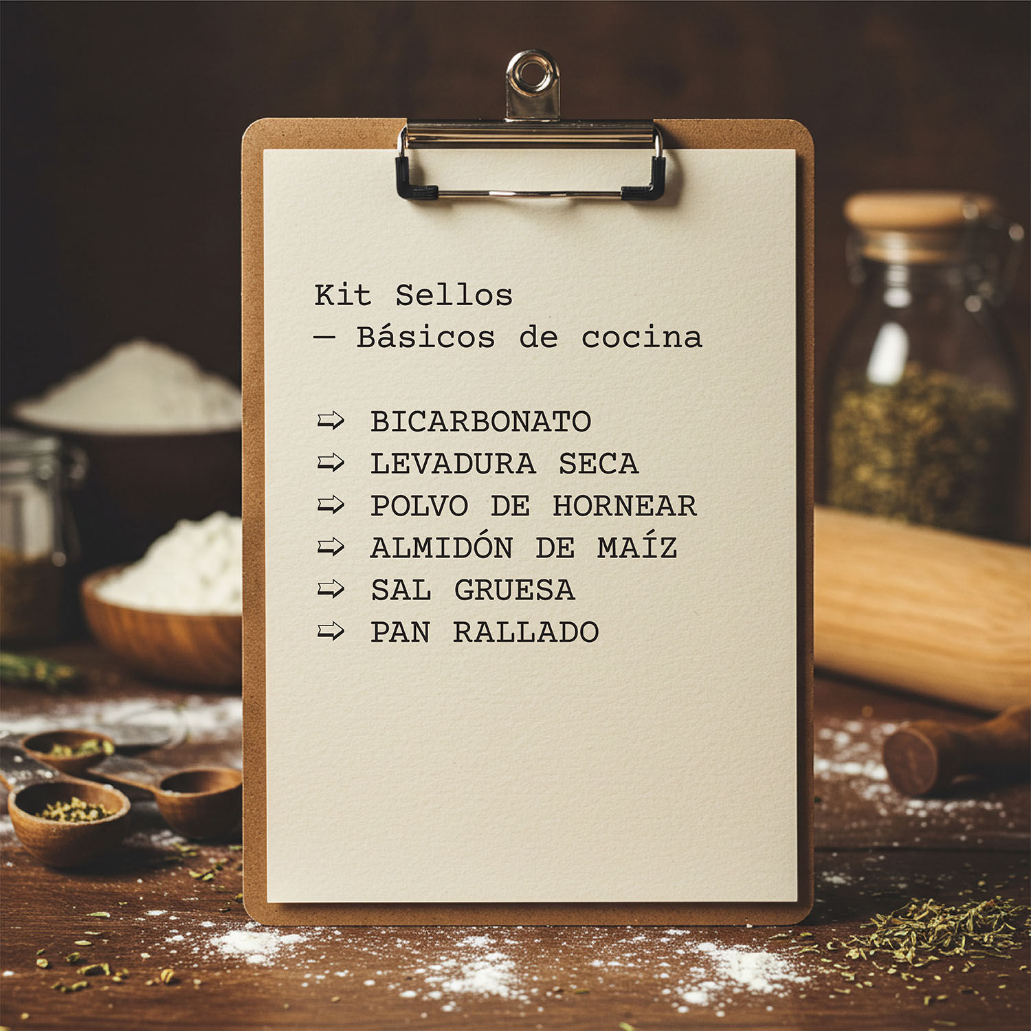 Lista Kit Sellos Basicos de cocina