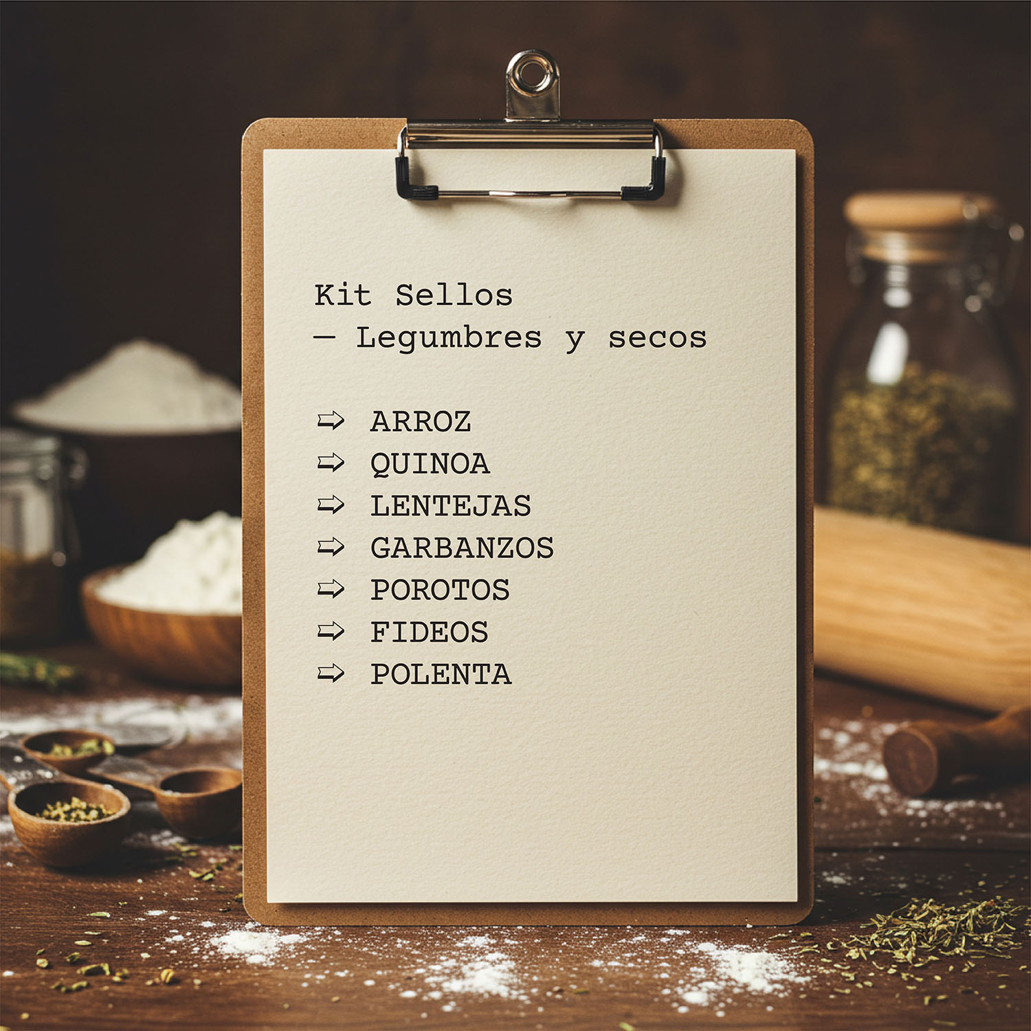 Lista Kit Sellos Legumbres y secos