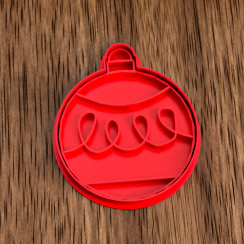 Bola de Navidad 8 cm - Cortante y sello 3D Soraire Design Ceramica Masa Pasteleria