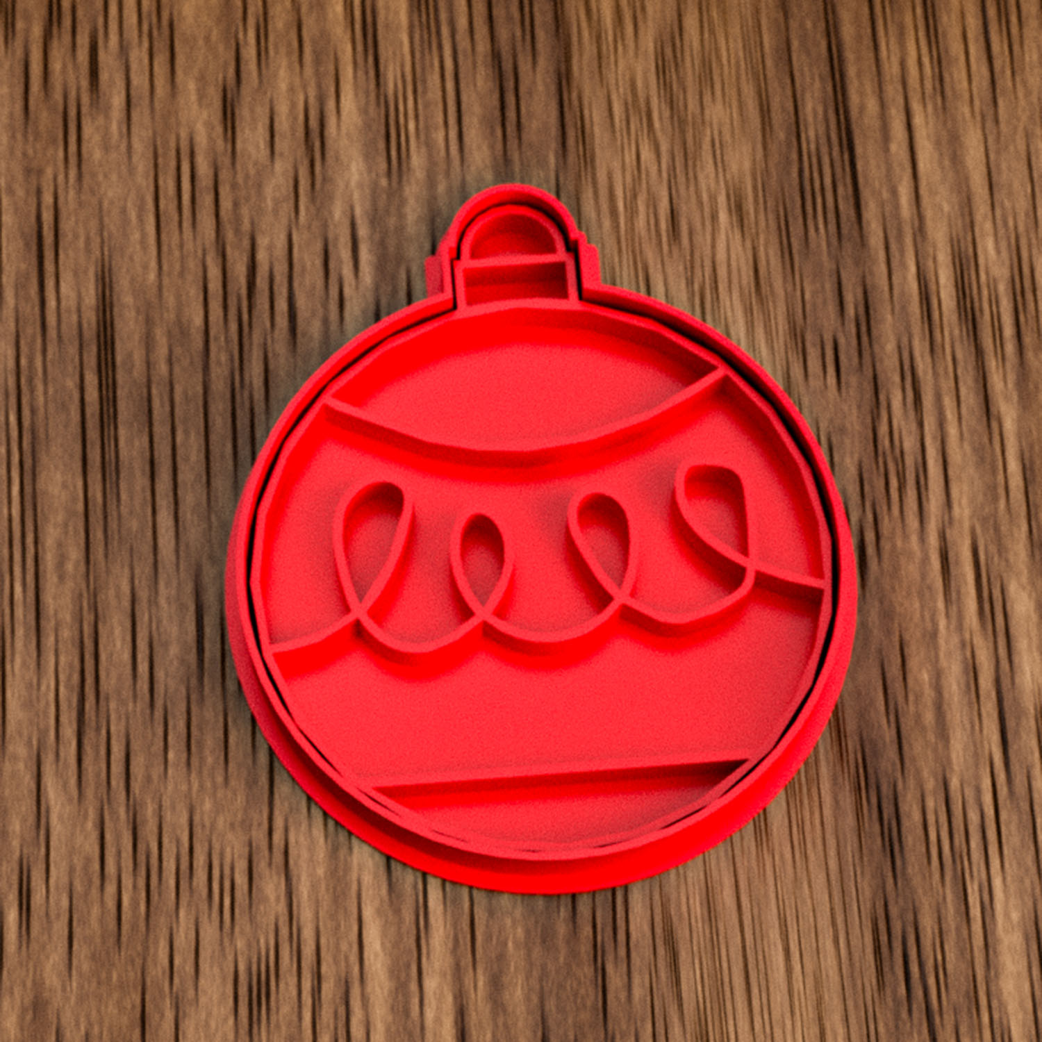 Bola de Navidad 8 cm - Cortante y sello 3D Soraire Design Ceramica Masa Pasteleria