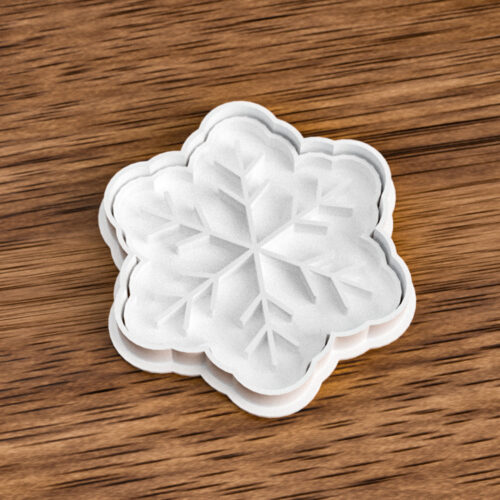 Copo de nieve 7 cm – Cortante y sello 3D Soraire Design Ceramica Masa Pasteleria