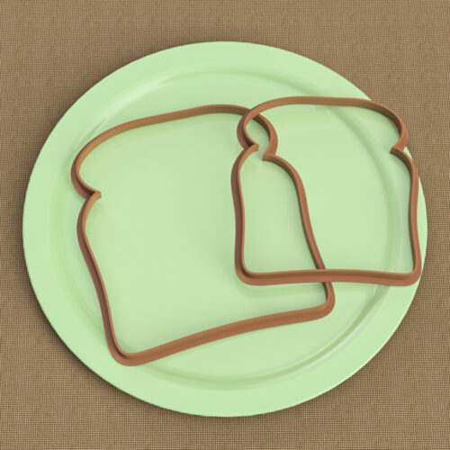 Cortante Pan Lactal Set Soraire Design Personalizado 3D Ceramica Masa Pasteleria