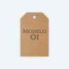 Etiqueta Papel Kraft Corte Laser Soraire Design Price Tag Modelo 01