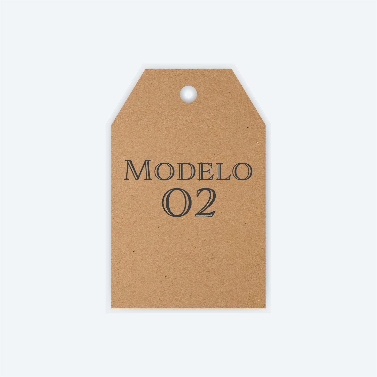 Etiqueta Papel Kraft Corte Laser Soraire Design Price Tag Modelo 02