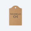 Etiqueta Papel Kraft Corte Laser Soraire Design Price Tag Modelo 04