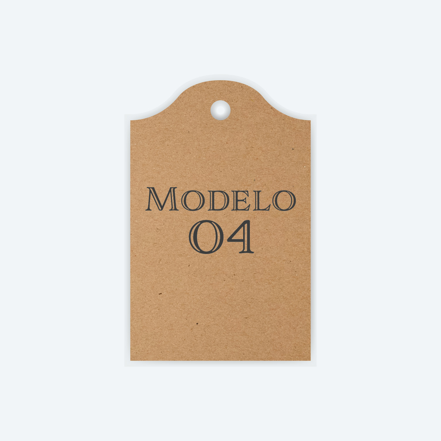 Etiqueta Papel Kraft Corte Laser Soraire Design Price Tag Modelo 04