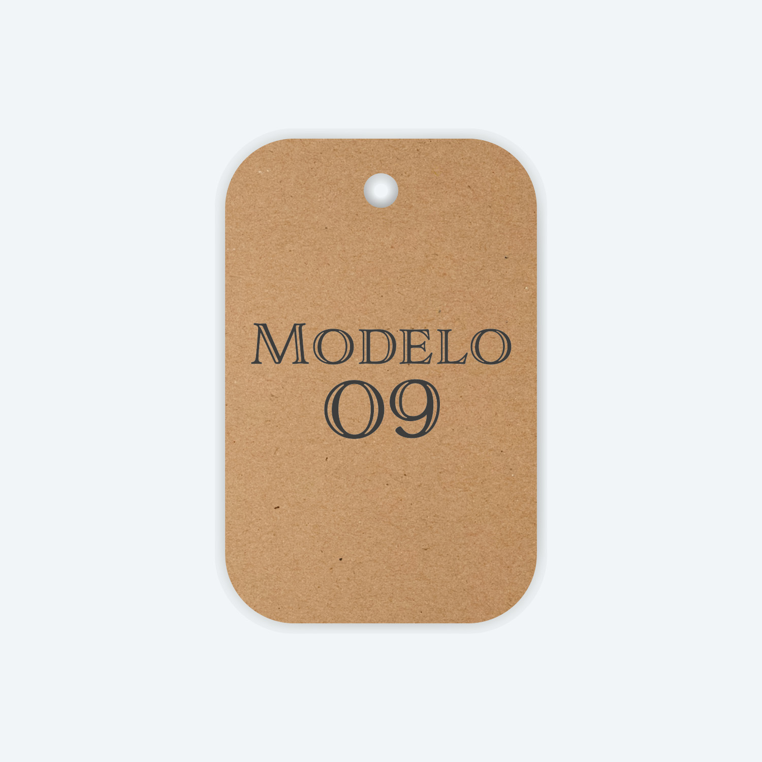 Etiqueta Papel Kraft Corte Laser Soraire Design Price Tag Modelo 09