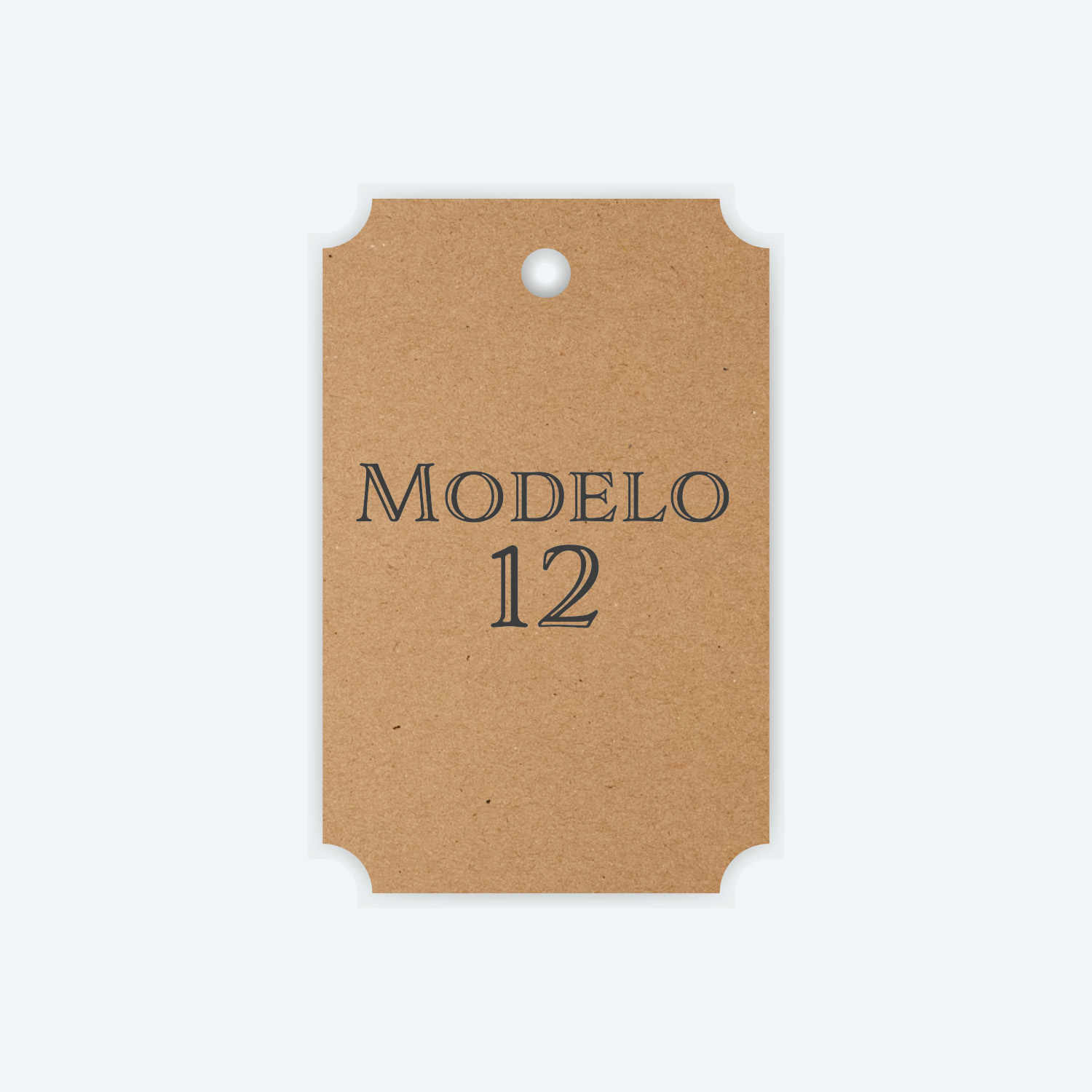Etiqueta Papel Kraft Corte Laser Soraire Design Price Tag Modelo 12
