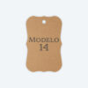 Etiqueta Papel Kraft Corte Laser Soraire Design Price Tag Modelo 14