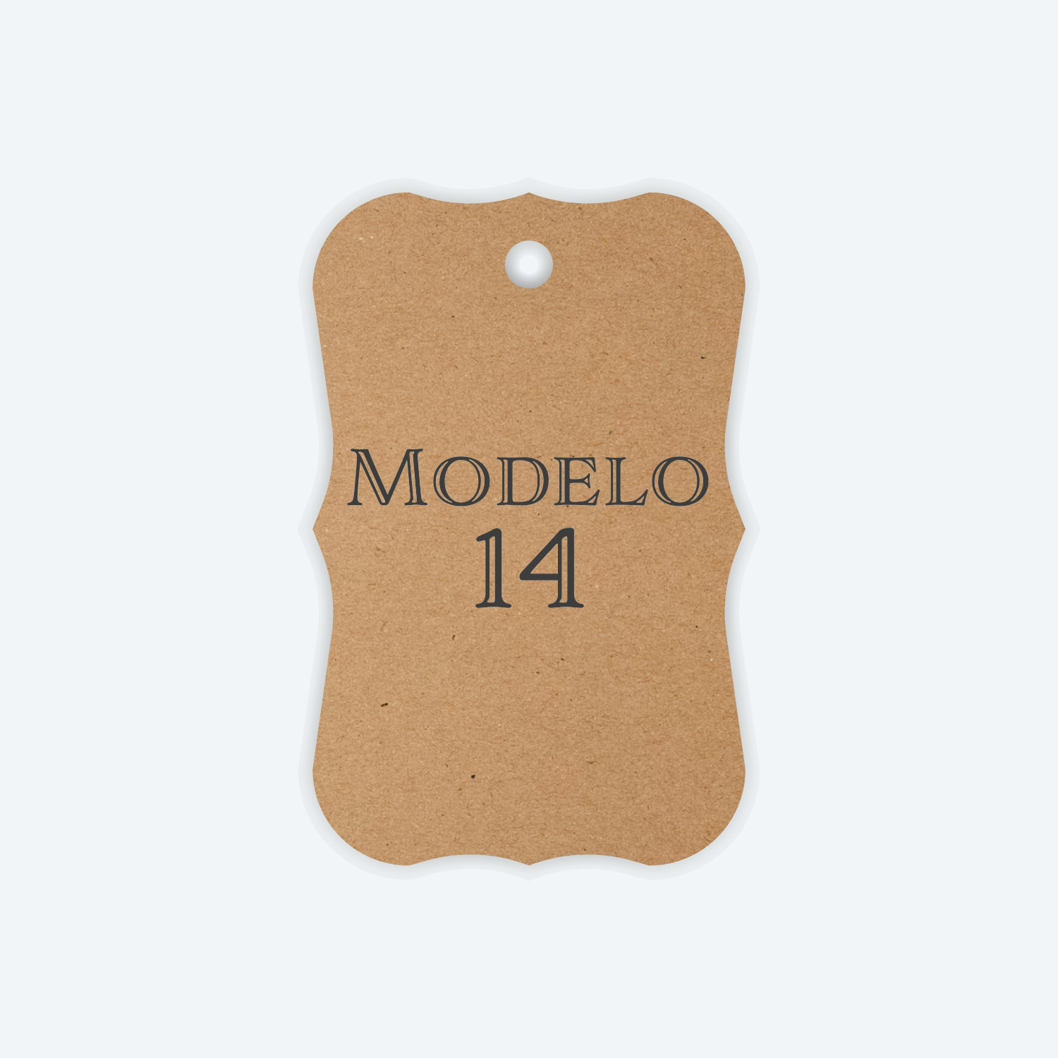 Etiqueta Papel Kraft Corte Laser Soraire Design Price Tag Modelo 14