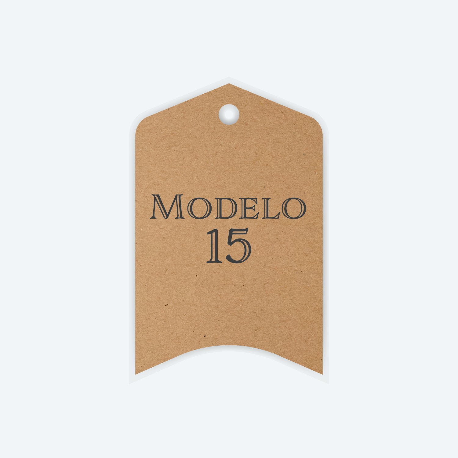 Etiqueta Papel Kraft Corte Laser Soraire Design Price Tag Modelo 15