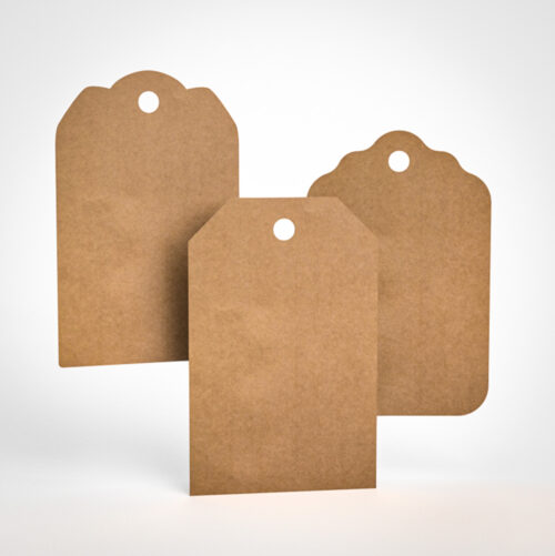 Etiquetas de Papel Kraft - Pack x100