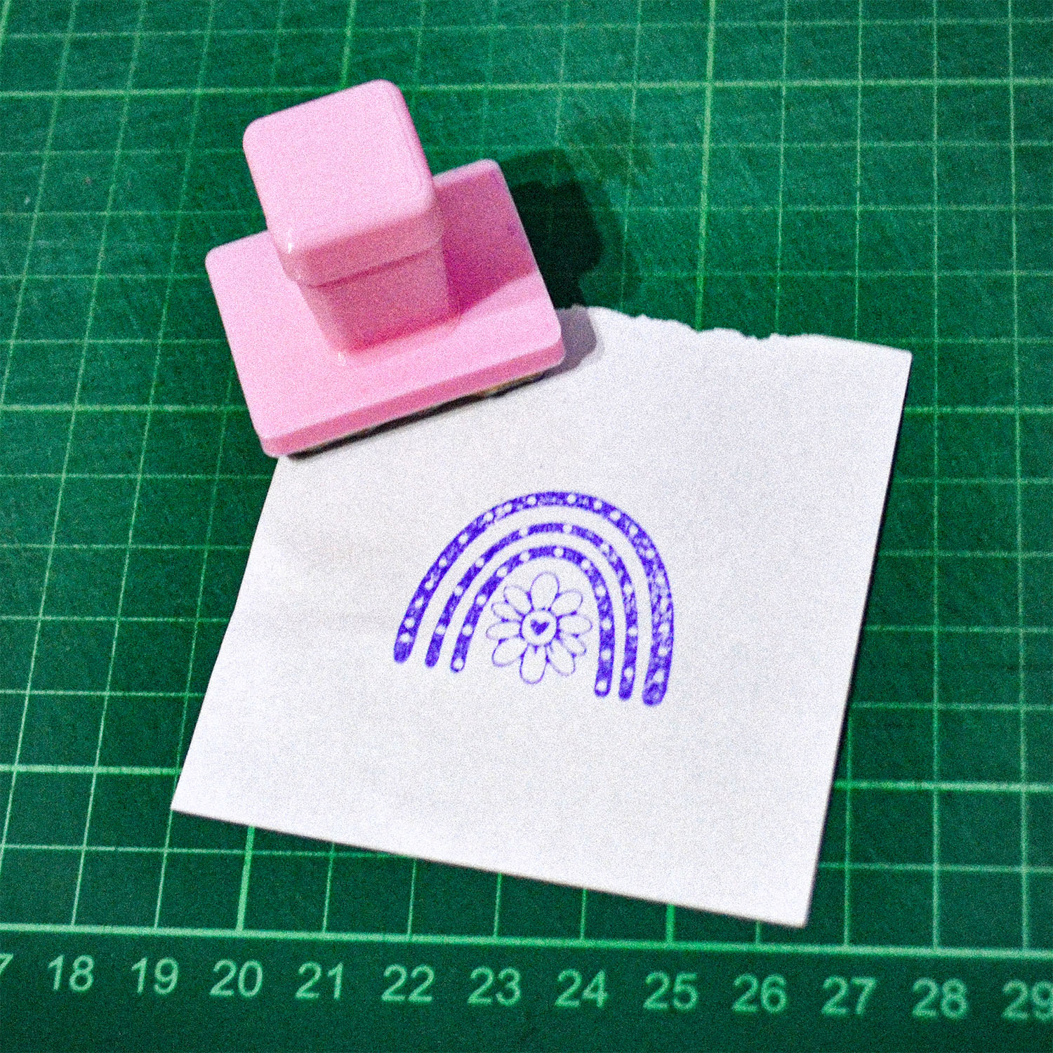 Sello de goma personalizado Soraire Design tinta