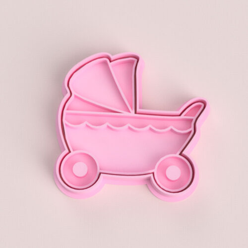 Cochecito de bebé 7 cm - Cortante y sello Cookie Cutter Impresion 3D Impreso Soraire Design Galletita