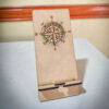 Porta celular MDF Fibrofacil Madera Corte y grabado laser personalizado DIseño Ideas Soraire Design Rosa de los vientos
