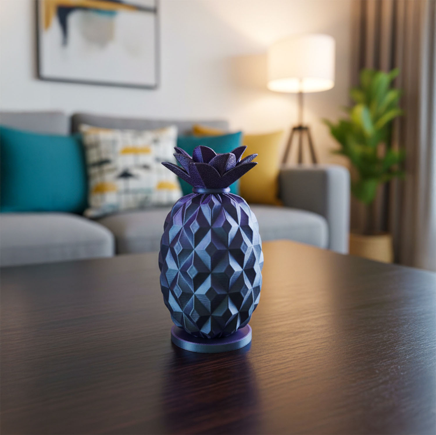 Ananá 15cm – Mod. 06 - Color Violeta Grafito Deco Soraire Design (3)