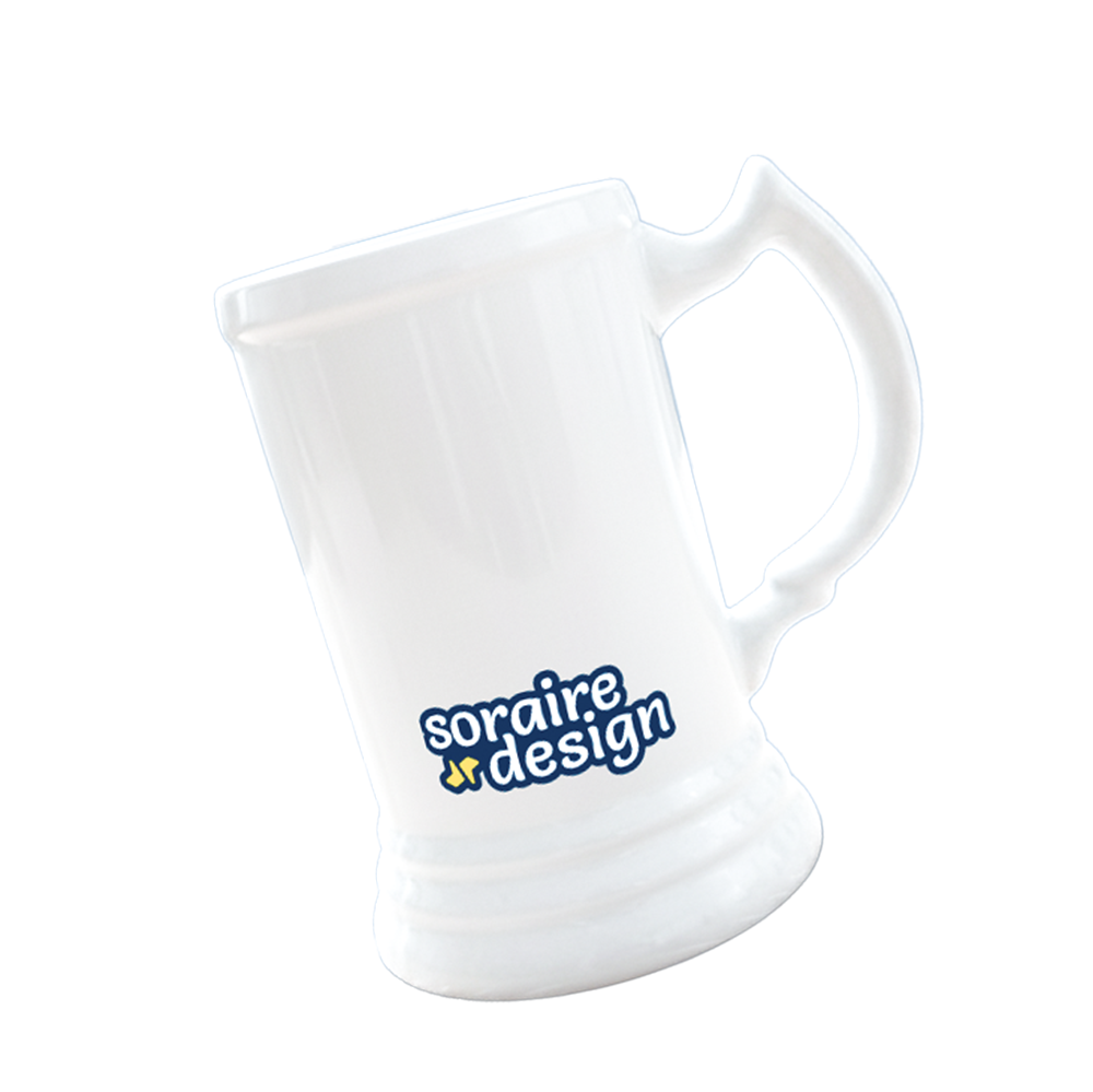 Jarrita Chop de cerámica blanca Sublimada Personalizada Soraire Design SIN FONDO