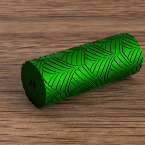 Rodillo textura 8cm - Hojas Art Deco Inverso Ceramica