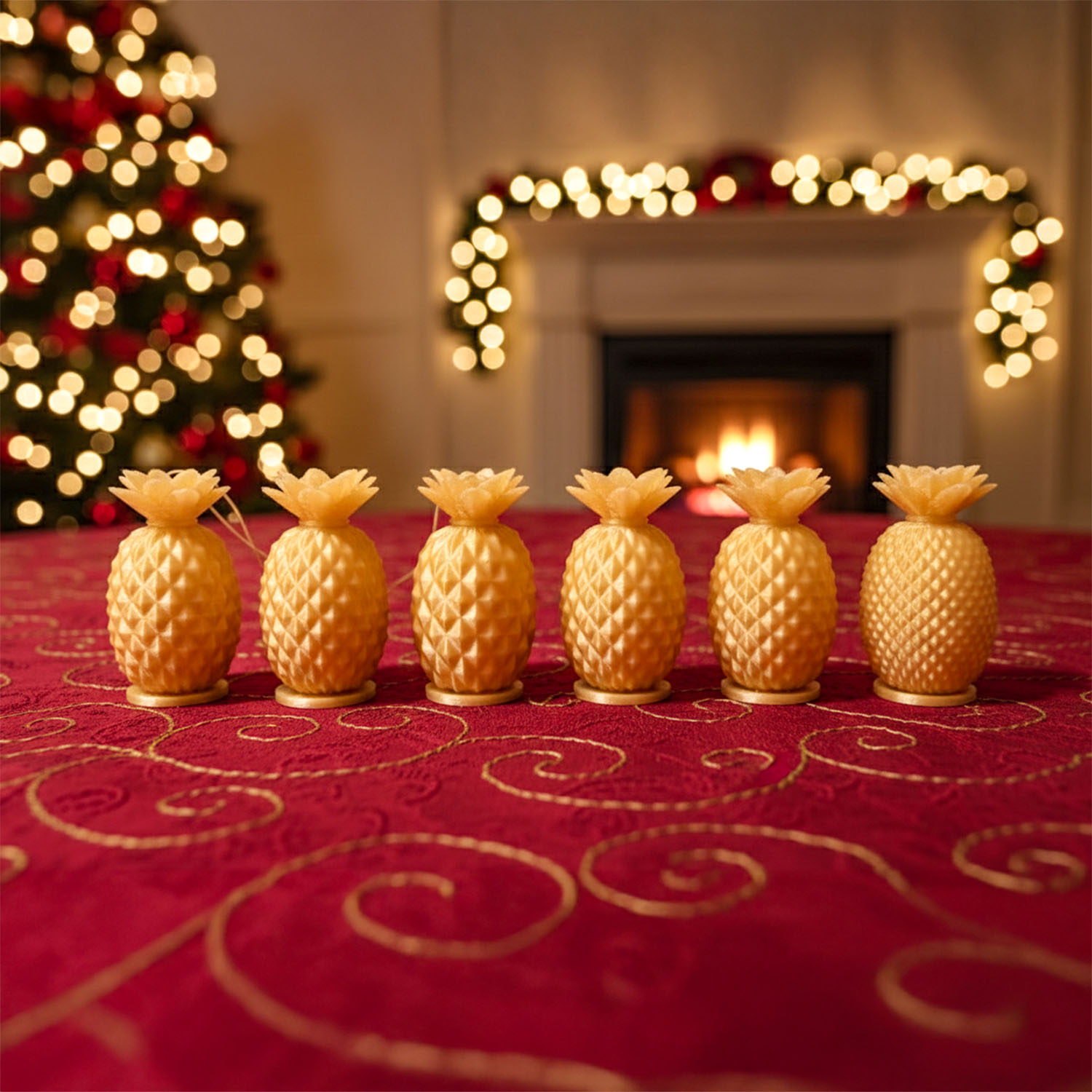 Set Ananás Ornamentos Navideños (x6) - Edición Limitada