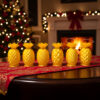 Set Ananás Ornamentos (x6) Soraire Design Adornos Navideños Navidad Color Seda Dorada