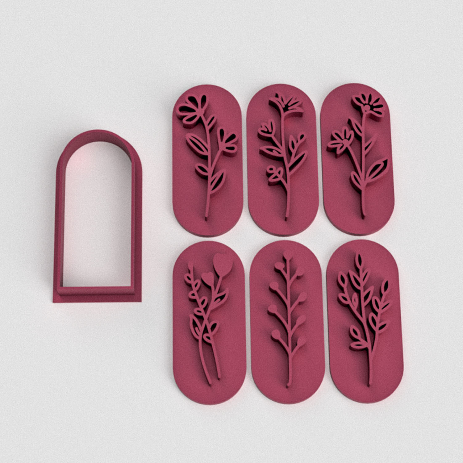 Set de sellos ramitas y ramitos (5 cm)