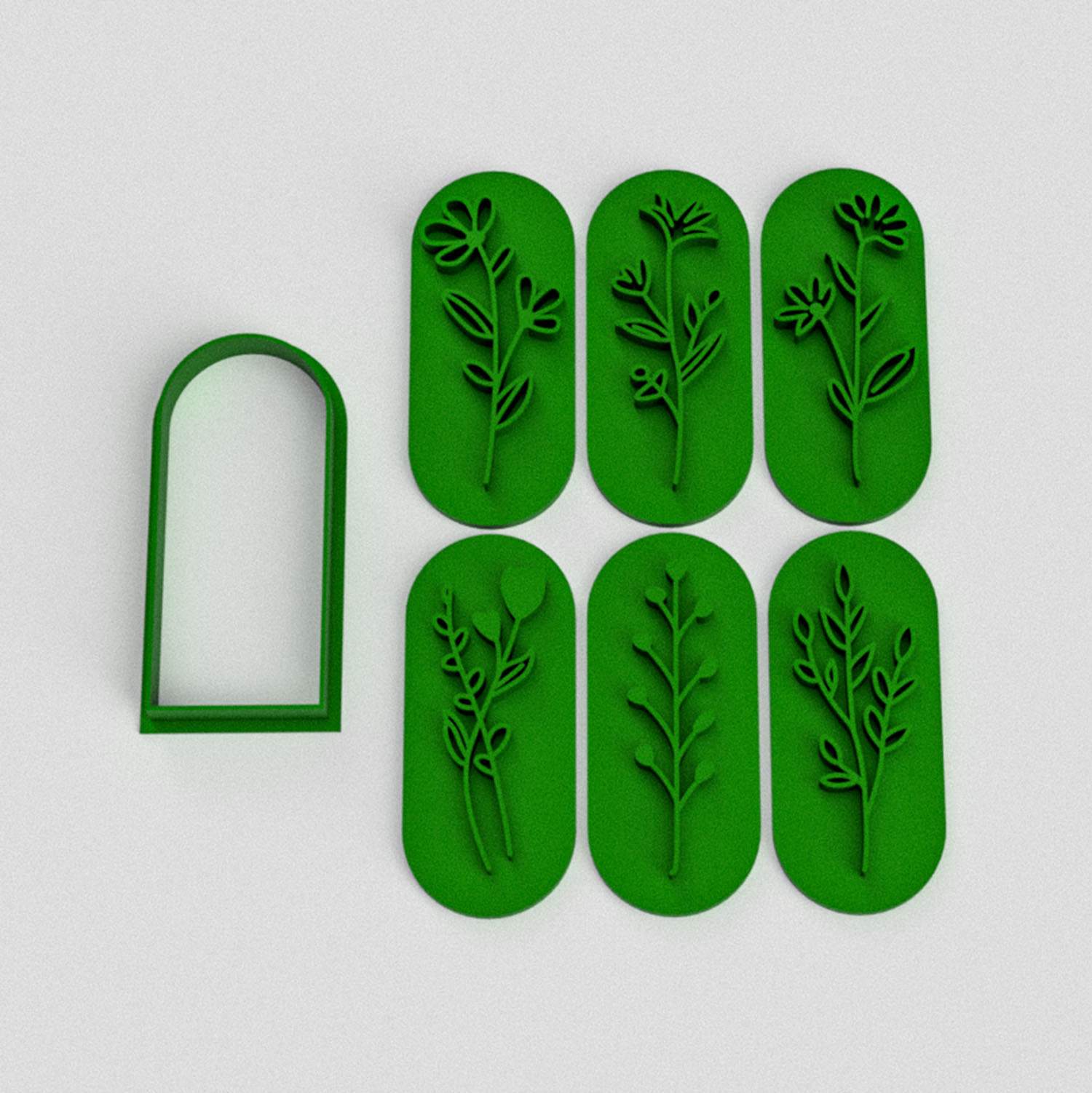 Set de sellos ramitas y ramitos (6.5 cm)