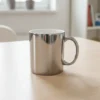 Taza cerámica recta metalizada Plata Sublimada Personalizada Soraire Design Back CLEAR