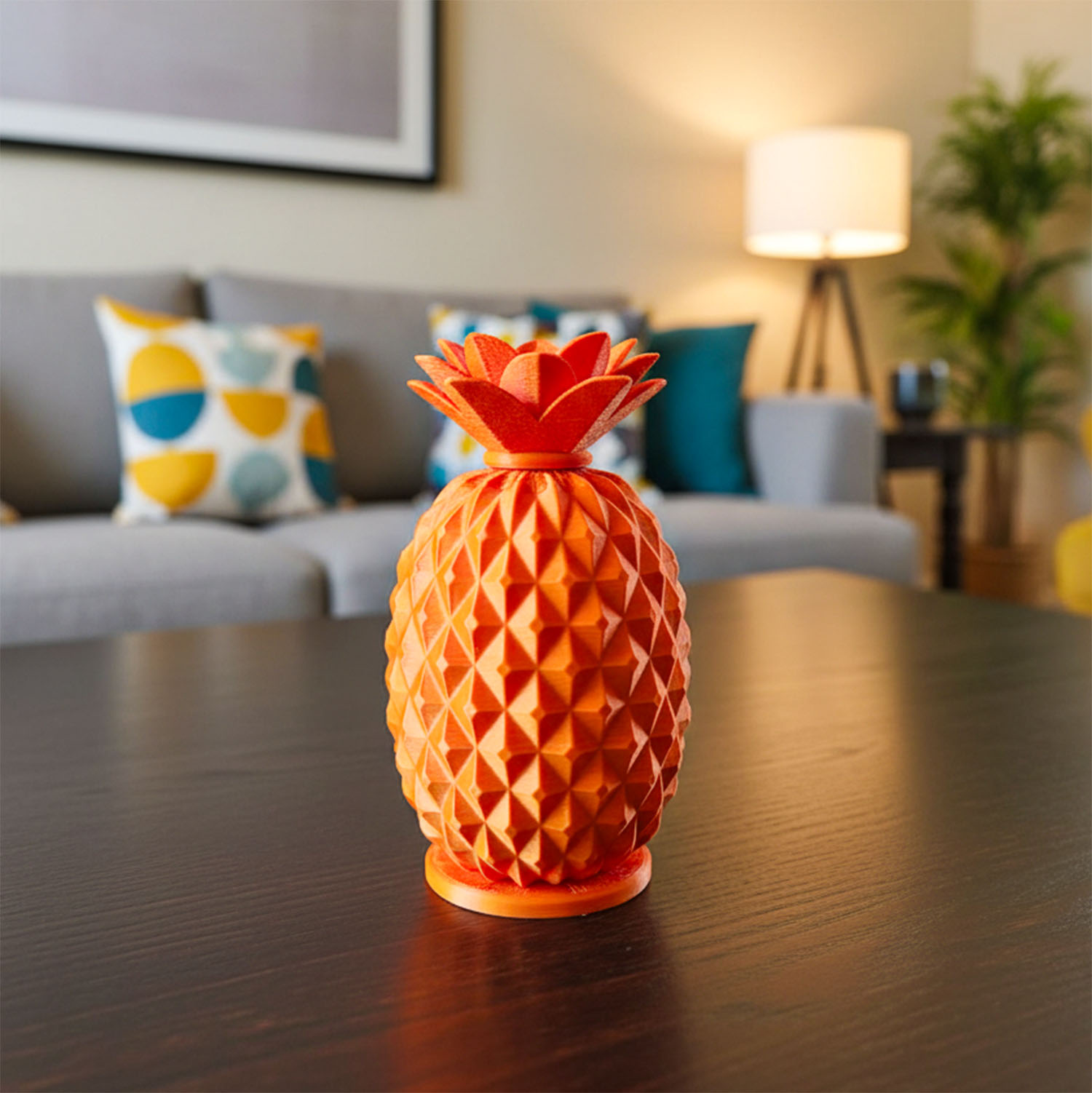 Ananá 15cm – Mod. 04 - Color Rojo Naranja Deco Soraire Design (1)