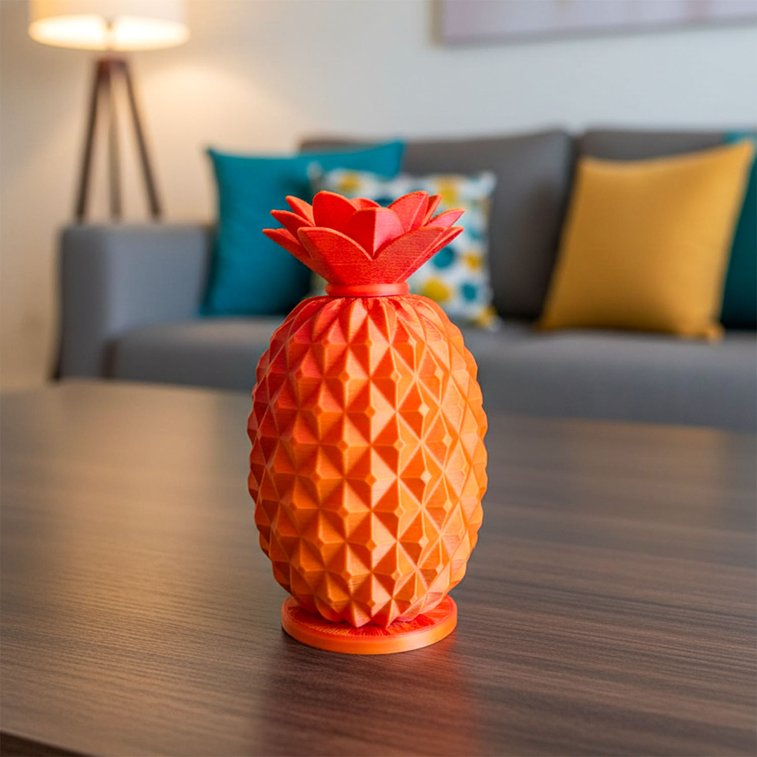 Ananá 15cm – Mod. 04 - Color Rojo Naranja Deco Soraire Design (2)