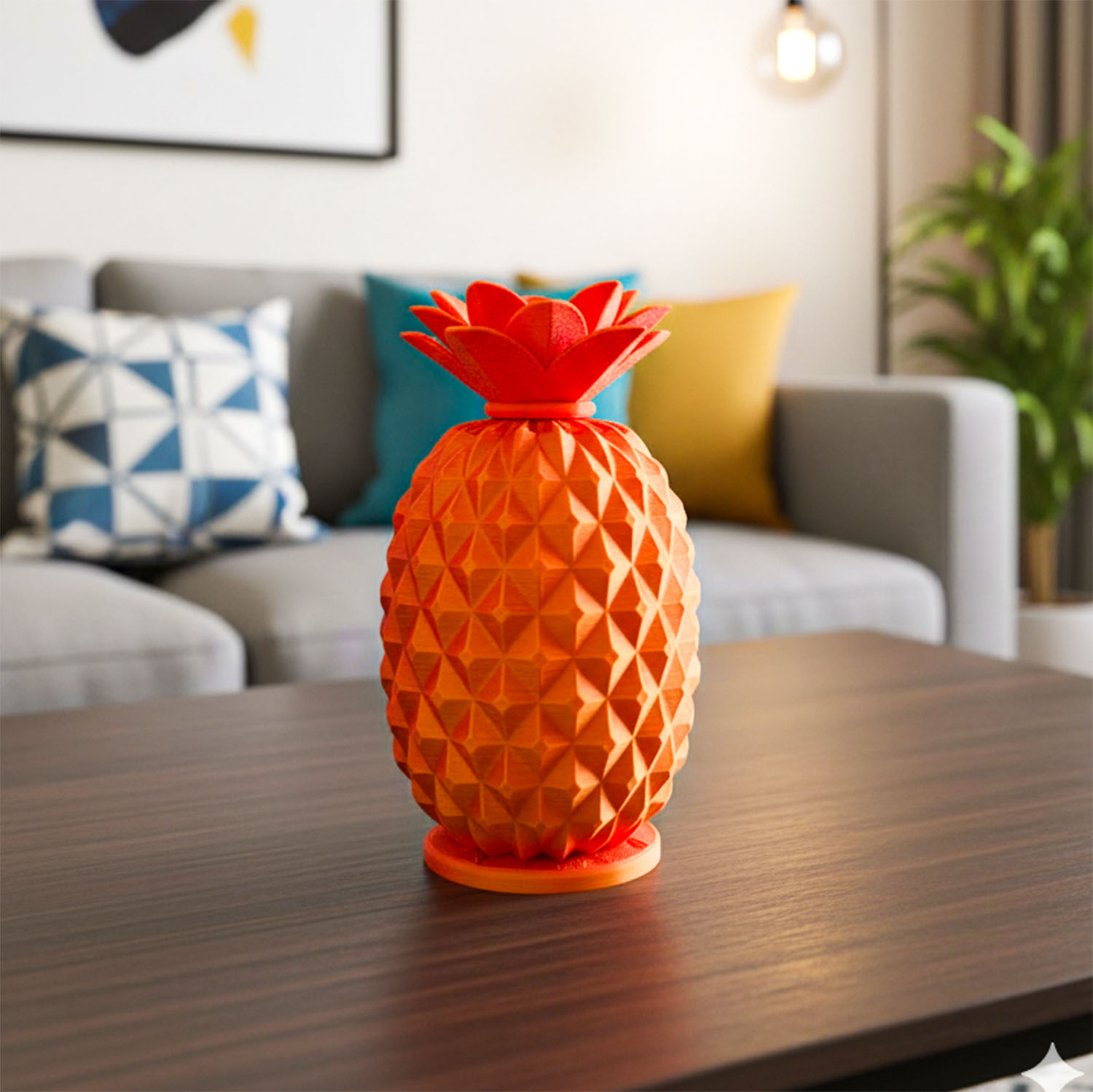 Ananá 15cm – Mod. 04 - Color Rojo Naranja Deco Soraire Design (3)