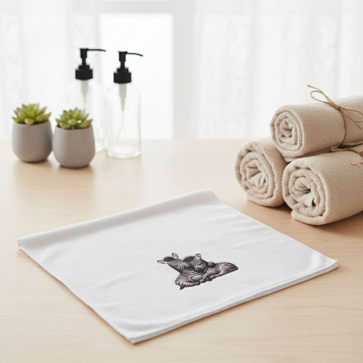 Toalla de mano estampada personalizable Subliamda Sublimacion Soraire Design