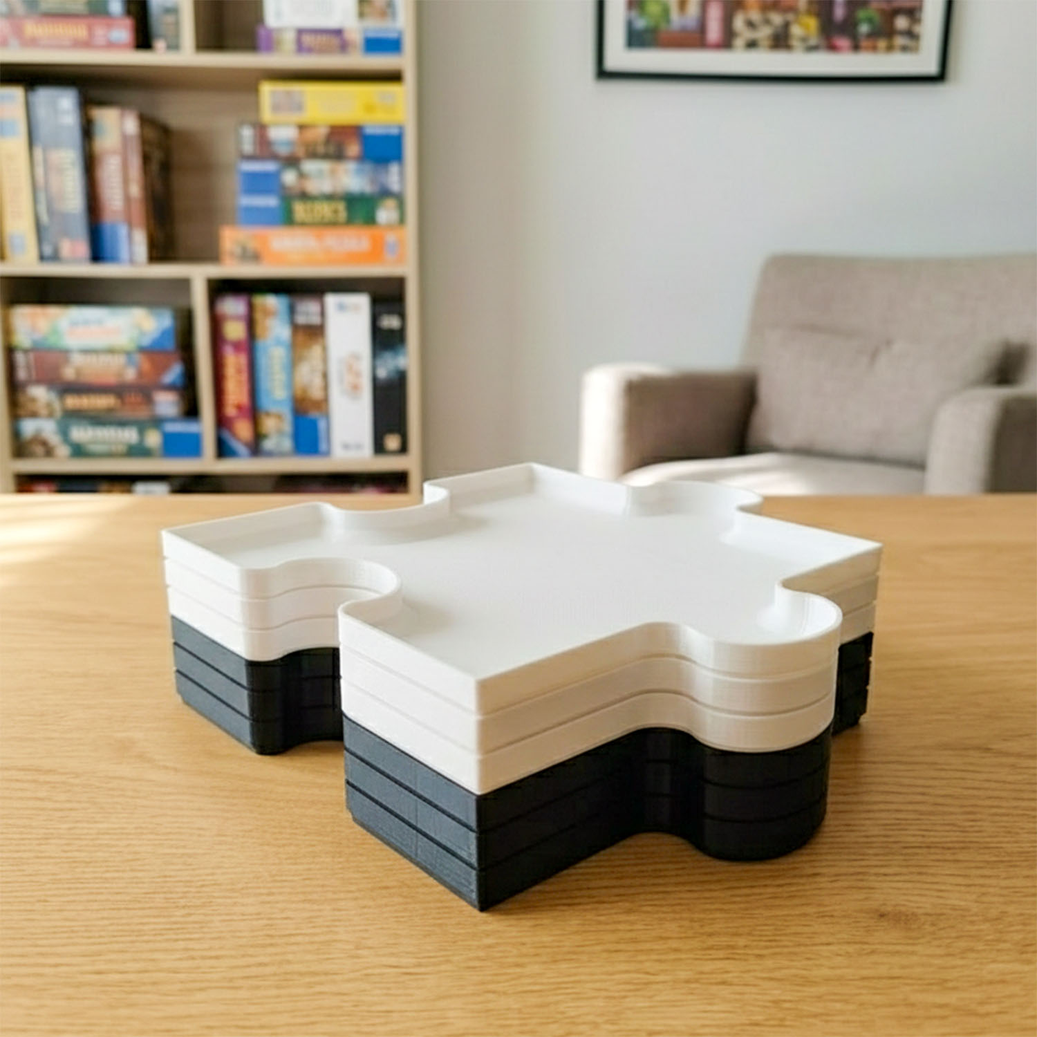 Bandejas x6 para Puzzles Rompecabezas - Apilables, encastrables Soraire Design Impresion 3D (1)