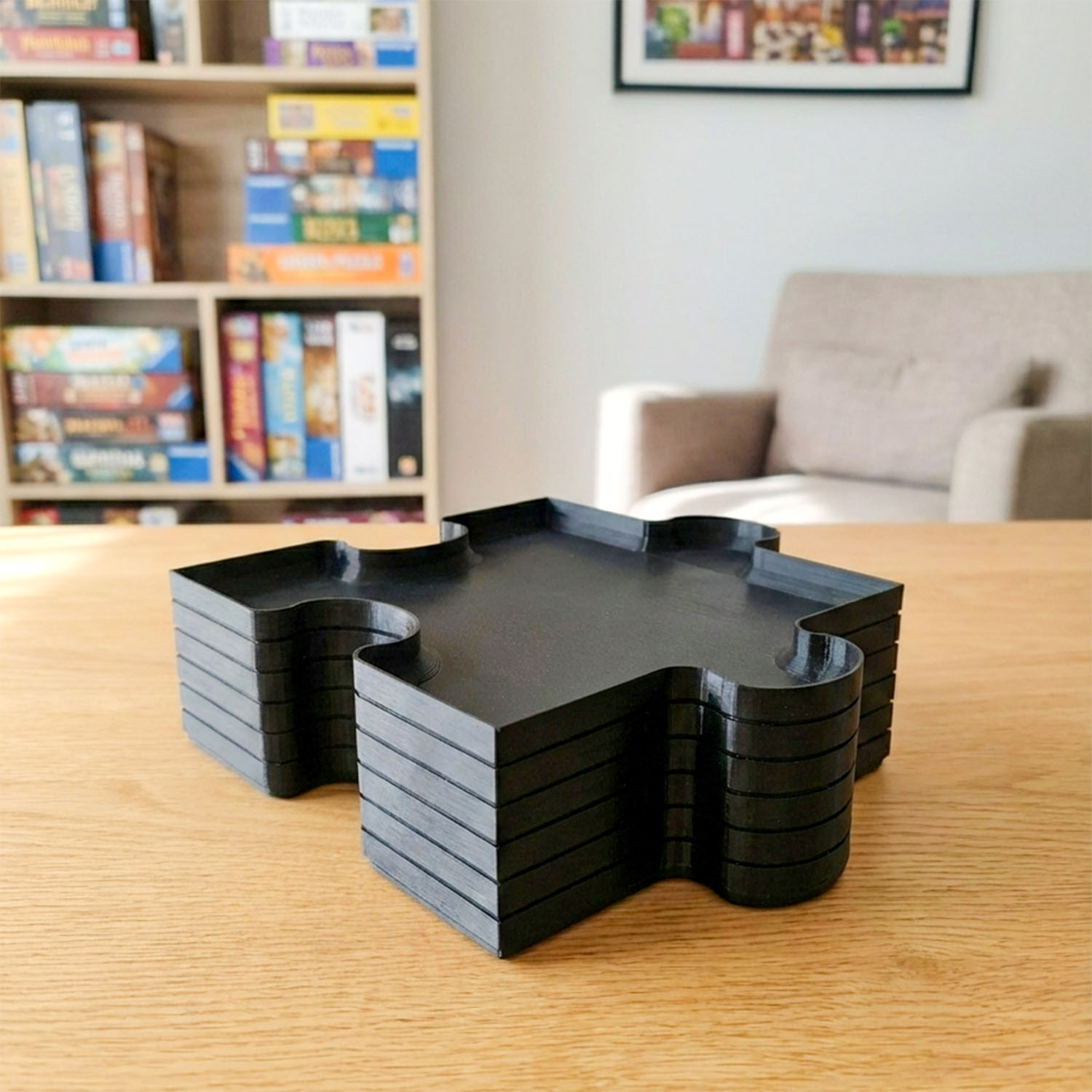 Bandejas x6 para Puzzles Rompecabezas - Apilables, encastrables Soraire Design Impresion 3D (3)