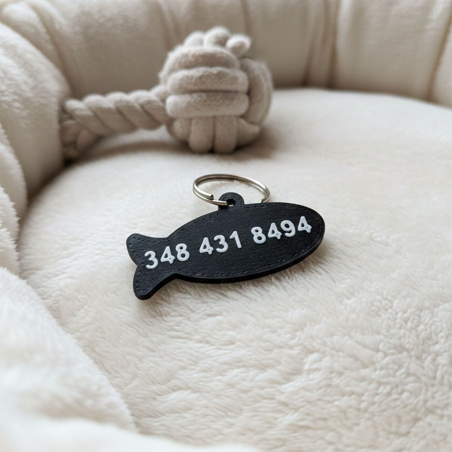 Chapita Pescadito - 55x22mm Atras Gato