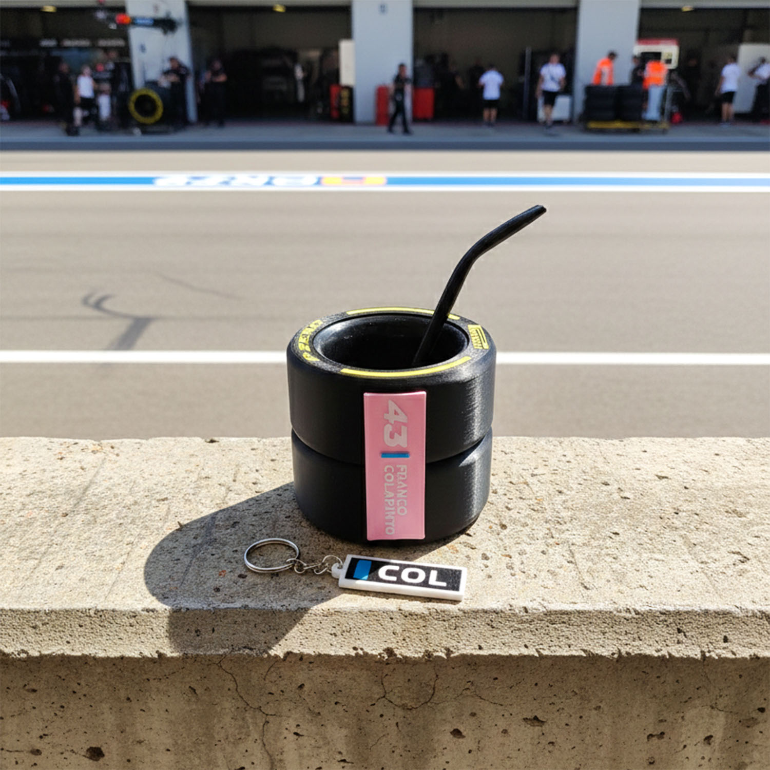 Mate 3D Impresion F1 Ruedas Franco Colapinto Alpine Llavero Regalo Soraire Design (10)