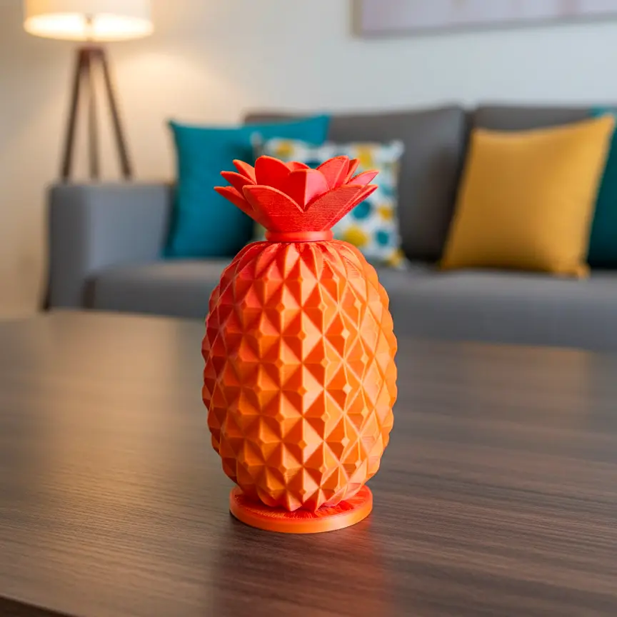 Ananá 15cm – Mod. 04 - Color Rojo Naranja Deco Soraire Design (2)