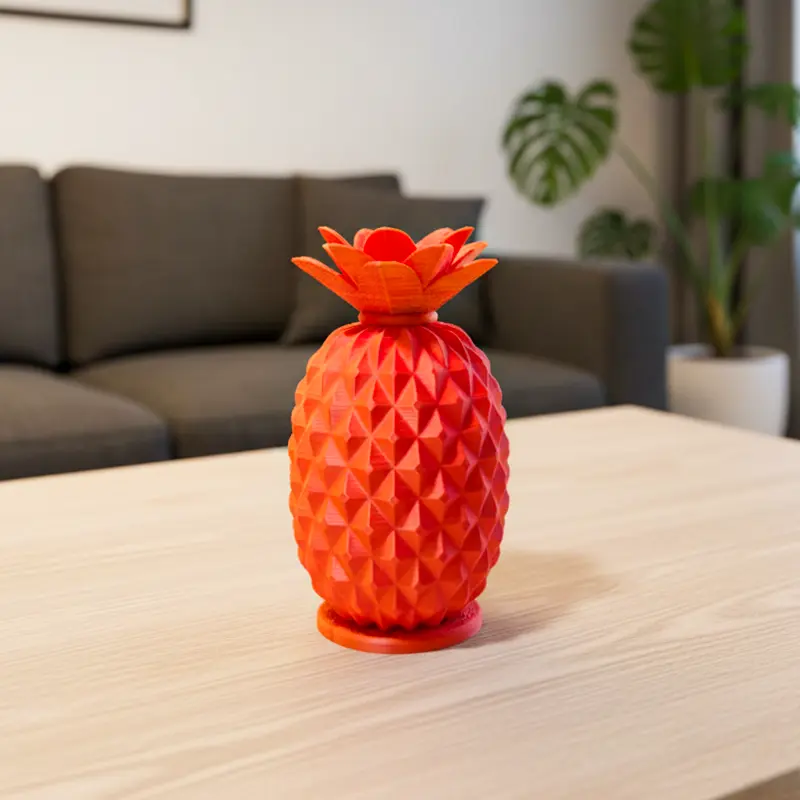 Ananá 15cm – Mod. 04 - Color Rojo Naranja Deco Soraire Design