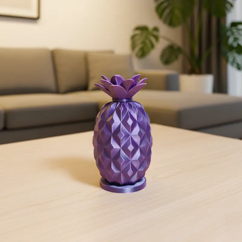 Ananá 15cm – Mod. 06 - Color Violeta Grafito Deco Soraire Design (2)