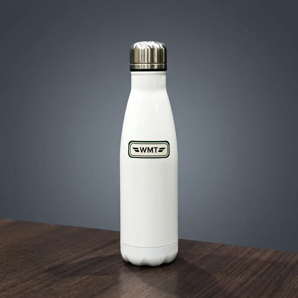 Botella Térmica Tapa a Rosca (500 ml) - Blanca