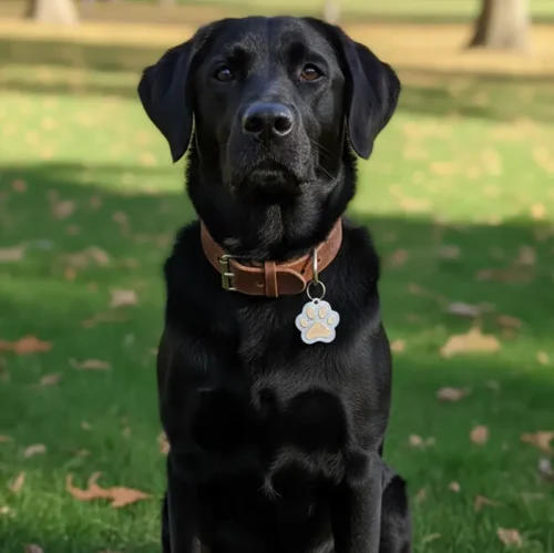 Chapita para Mascotas 3D Impresion Soraire Design Huella - 40x36mm Adelante Perro (1)