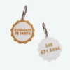Chapita para Mascotas 3D Impresion Soraire Design Insignia Feston - 4cm Adelante